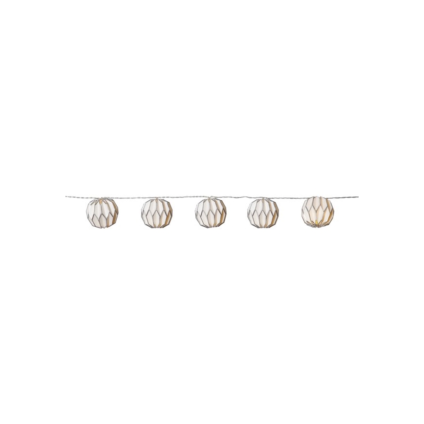 Eglo - LED kalėdinė girlianda 10xLED/3xAA 2,75m balta/sidabras