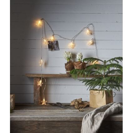 Eglo - LED Kalėdinė girlianda 10xLED 2,1m šiltai balta