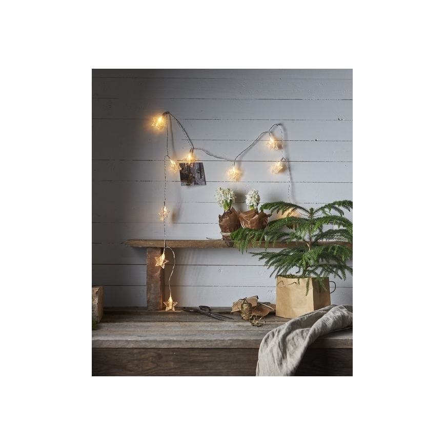 Eglo - LED Kalėdinė girlianda 10xLED 2,1m šiltai balta