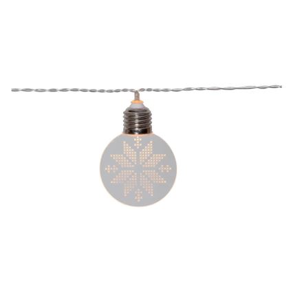Eglo 411112 - LED kalėdinė girlianda ORNAMENT 10xLED/3xAA 2,4m šilta balta