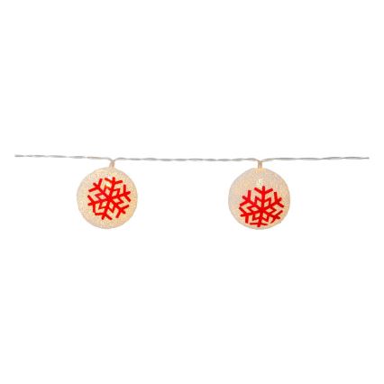 Eglo 411113 - LED kalėdinė girlianda ORNAMENT 10xLED/3xAA 1,65m šilta balta