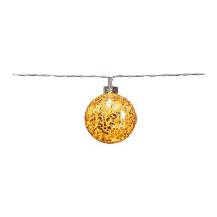 Eglo 411115 -  LED kalėdinė girlianda GLITTER 10xLED/2xAA 1,65m šilta balta
