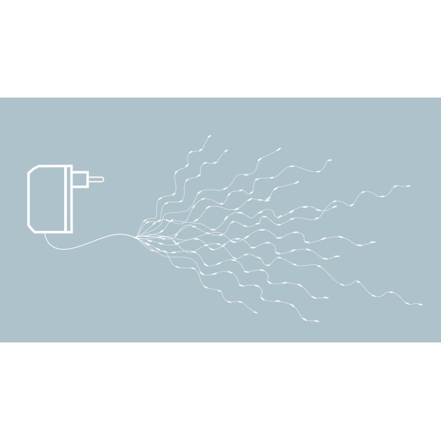 Eglo - LED girlianda 360xLED 2m šilta balta