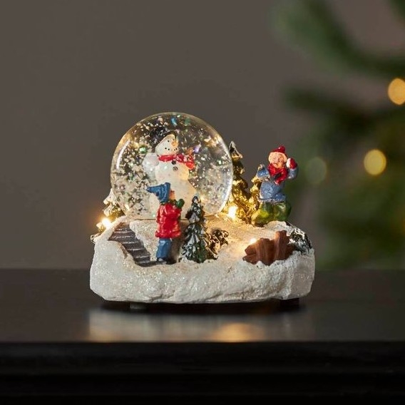 Eglo 411482 - LED kalėdinė dekoracija WINTERVILLE LED/2xAAA sniego rutulys
