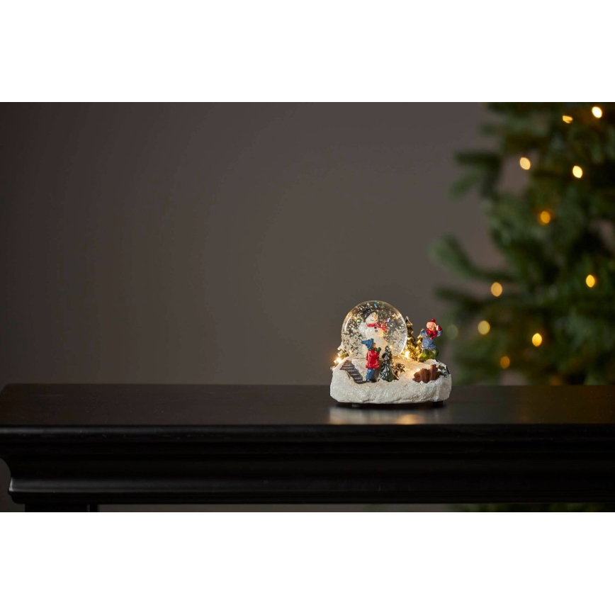 Eglo 411482 - LED kalėdinė dekoracija WINTERVILLE LED/2xAAA sniego rutulys