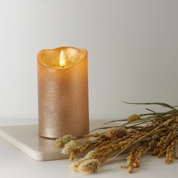 Eglo 411499 - LED žvakė FLAMME RUSTIC LED/2xAA auksinė