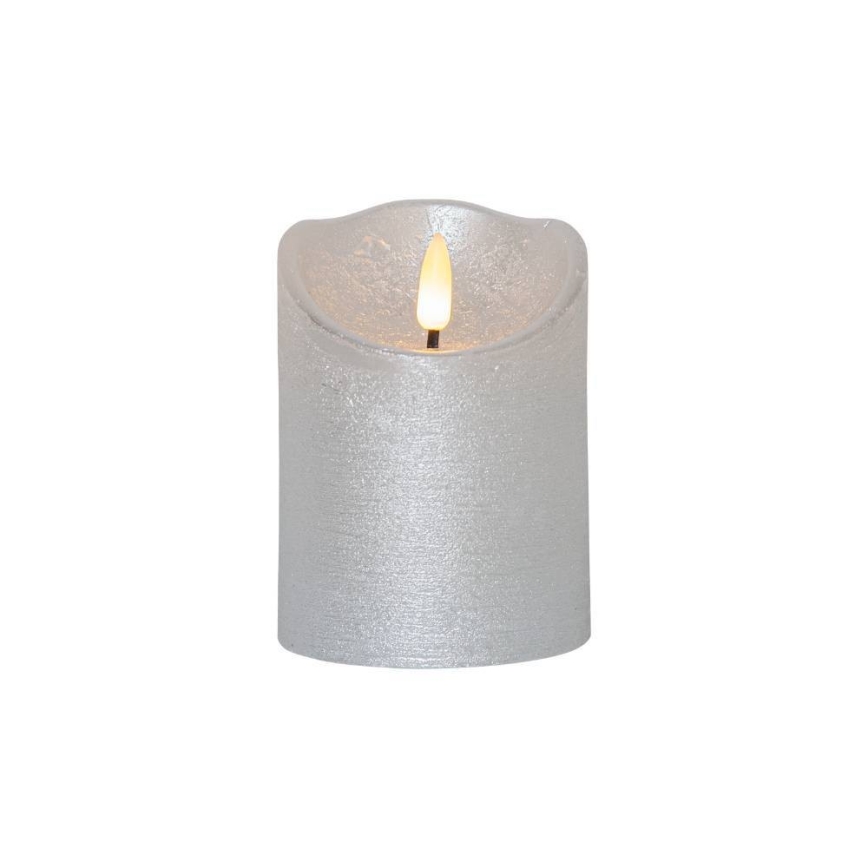 Eglo 411502 - LED Žvakė FLAMME RUSTIC LED/2xAA sidabras