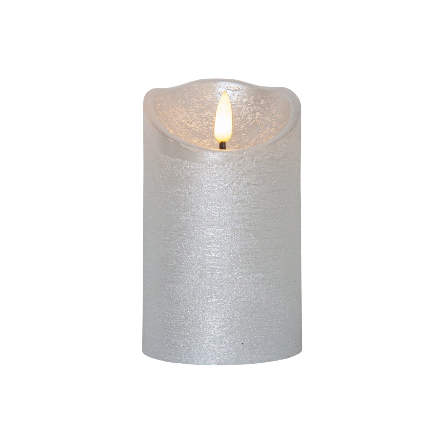 Eglo 411503 - LED žvakė FLAMME RUSTIC LED/2xAA sidabrinė