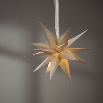 Eglo 411566 - Kalėdų dekoracija DECEMBER žvaigždė 1xE14/25W/230V 35 cm smėlio spalva