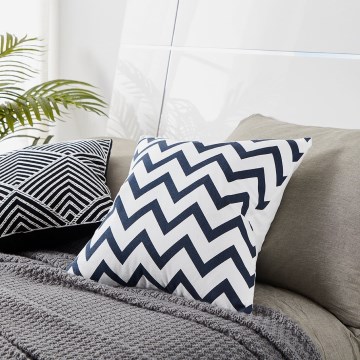 Eglo 420014 - Dekoratyvinė pagalvėlė CHEVERY 45x45 cm juoda/balta