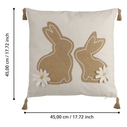 Eglo 420097 - Dekoratyvinė pagalvėlė CHEVERY 45x45 cm smėlinė/ruda