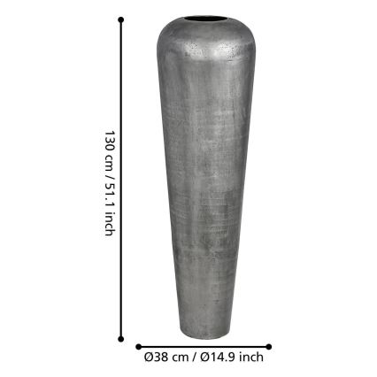 Eglo 421334 - Metalinė vaza MIYAZAKI 130x38 cm pilka
