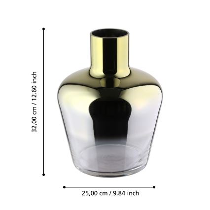 Eglo 421368 - Stiklinė vaza SAMUNTAI 32x25 cm auksinė