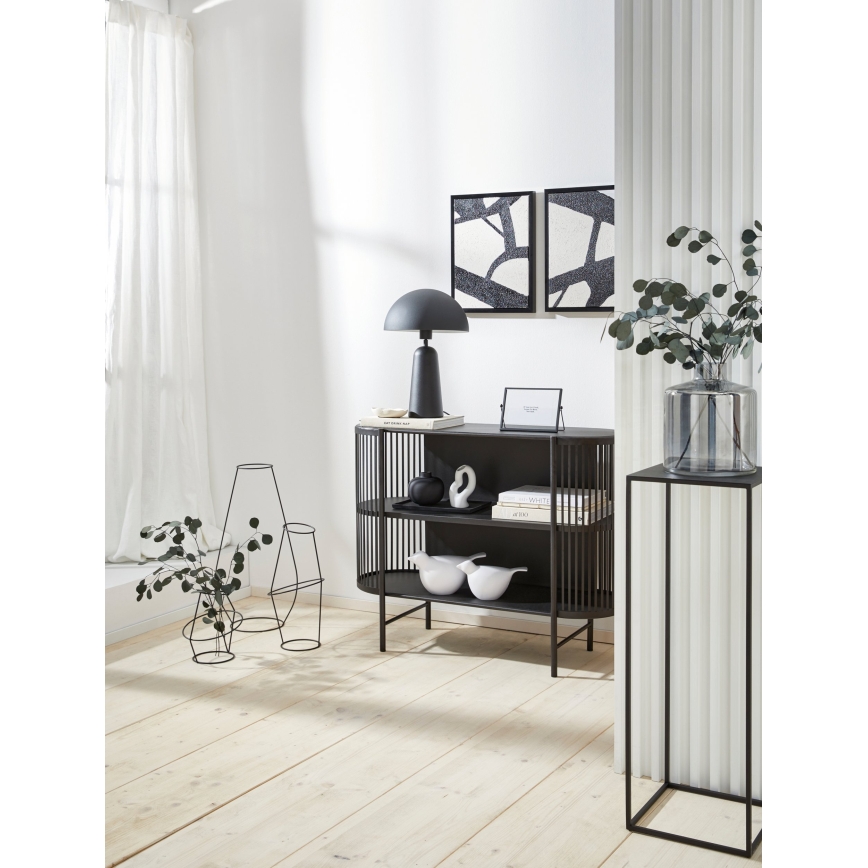 Eglo 421385 - Stiklinė vaza NABAS 24,5x21 cm juoda/dūminė