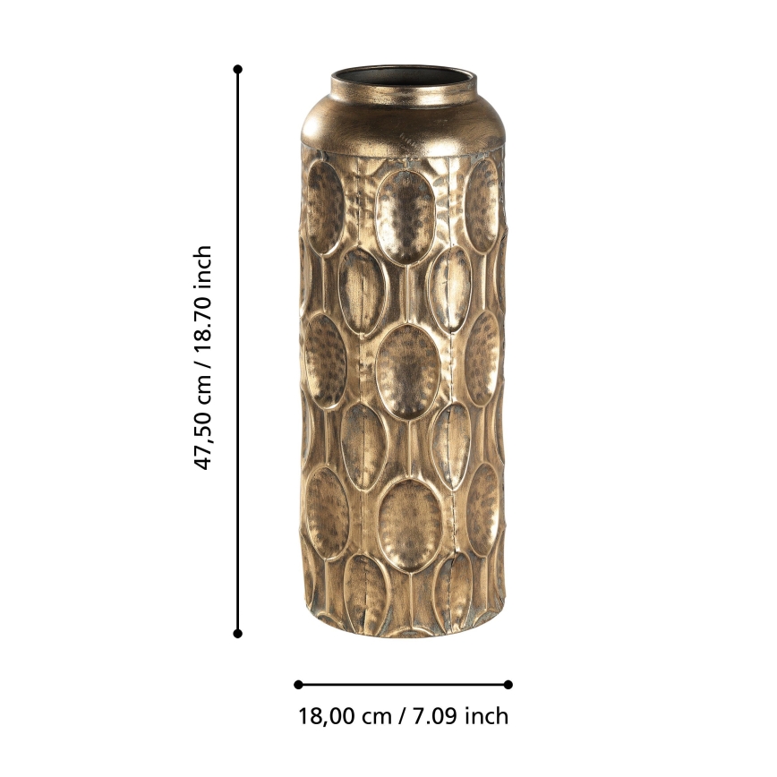 Eglo 421631 - Metalinė vaza LENGGENG 47,5x18 cm auksinė