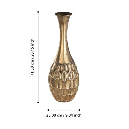 Eglo 421633 - Metalinė vaza LENGGENG 71,5x25 cm auksinė