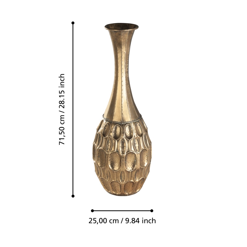 Eglo 421633 - Metalinė vaza LENGGENG 71,5x25 cm auksinė