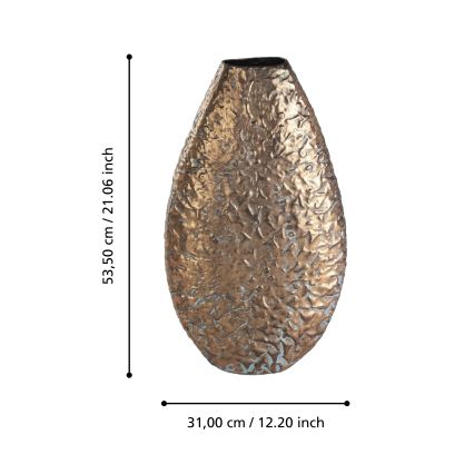 Eglo 421635 - Metalinė vaza LENGGENG 53,5x31 cm bronzinė