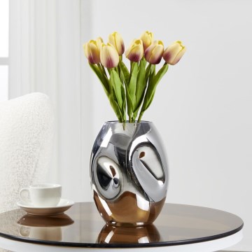 Eglo 421688 - Stiklinė vaza XIPORAI 19,8x14,5 cm blizgus chromas