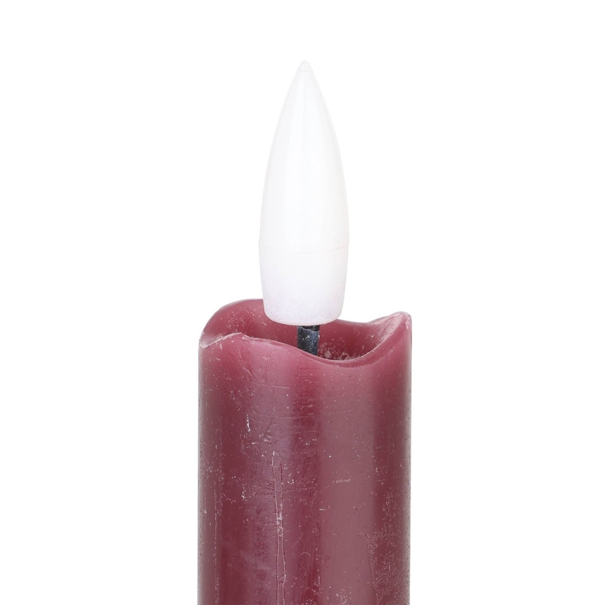 Eglo - KOMPLEKTAS 2x LED Candle LED/1xAAA 24,5 cm raudona