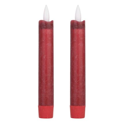 Eglo - KOMPLEKTAS 2x LED Candle LED/1xAAA 15 cm raudona