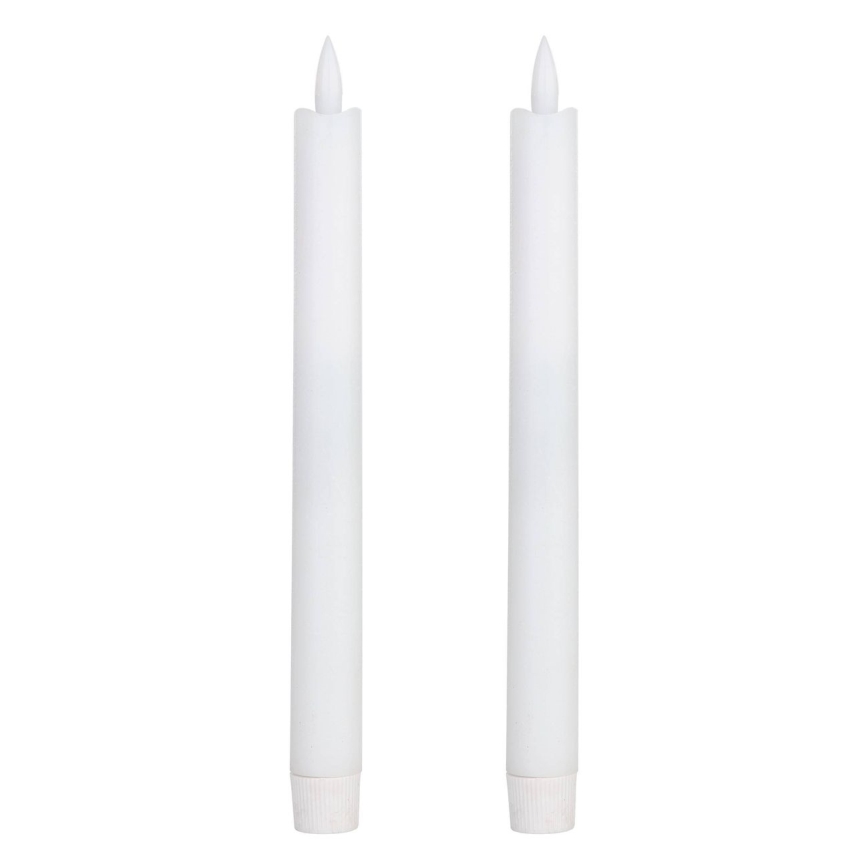 Eglo - RINKINYS 2x LED žvakė LED/1xAAA 24,5 cm balta
