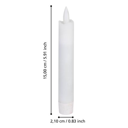 Eglo - KOMPLEKTAS 2x LED Candle LED/1xAAA 15 cm balta