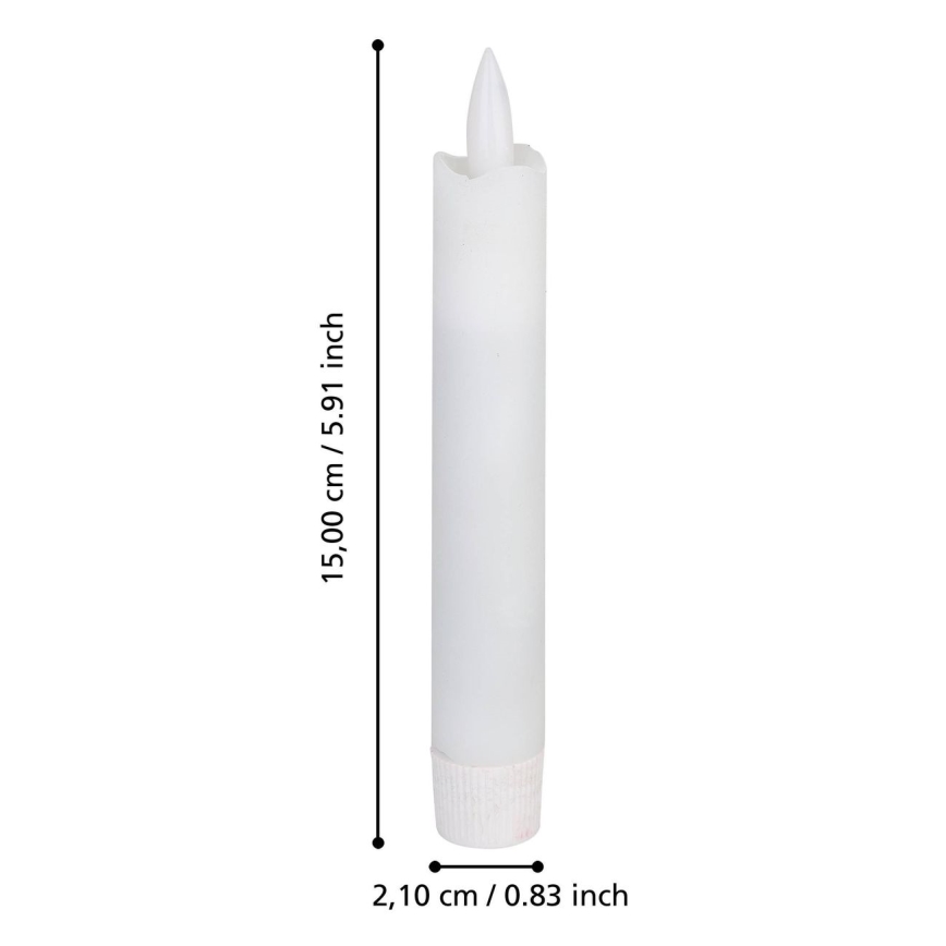 Eglo - KOMPLEKTAS 2x LED Candle LED/1xAAA 15 cm balta