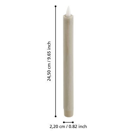Eglo - KOMPLEKTAS 2x LED Candle LED/1xAAA 24,5 cm smėlio spalva