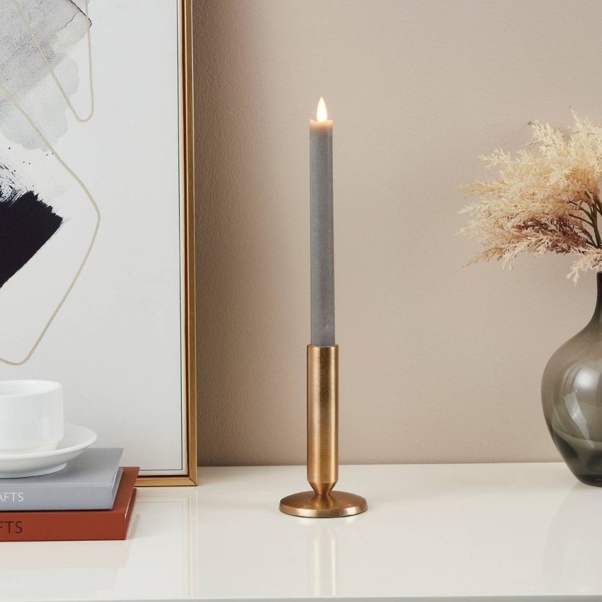 Eglo - KOMPLEKTAS 2x LED Candle LED/1xAAA 24,5 cm pilka
