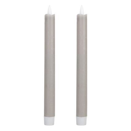 Eglo - KOMPLEKTAS 2x LED Candle LED/1xAAA 24,5 cm pilka