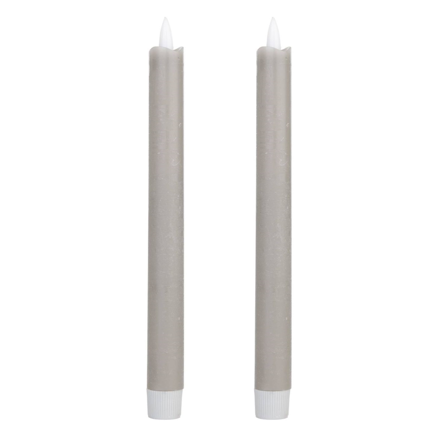 Eglo - KOMPLEKTAS 2x LED Candle LED/1xAAA 24,5 cm pilka