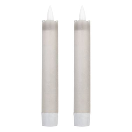 Eglo 422223 - KOMPLEKTAS 2x LED Candle ANTANABE LED/1xAAA 15 cm pilka