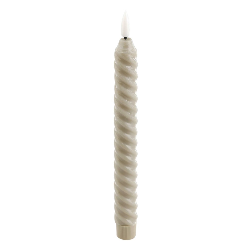 Eglo - RINKINYS 2x LED žvakė LED/1xAAA 24,5 cm smėlio spalva