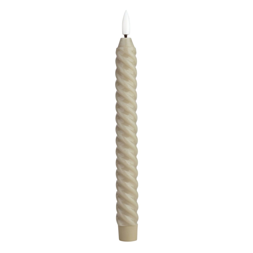 Eglo - RINKINYS 2x LED žvakė LED/1xAAA 24,5 cm smėlio spalva