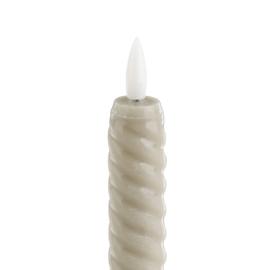 Eglo - KOMPLEKTAS 2x LED Candle LED/1xAAA 15 cm smėlio spalva
