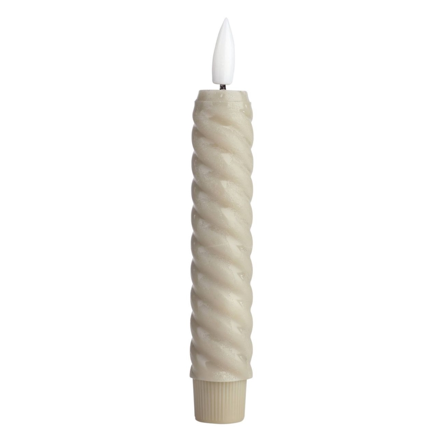 Eglo - KOMPLEKTAS 2x LED Candle LED/1xAAA 15 cm smėlio spalva