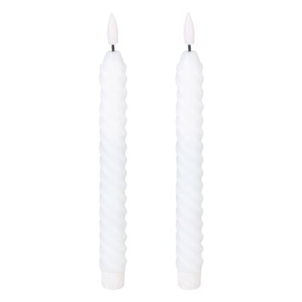 Eglo - KOMPLEKTAS 2x LED Candle LED/1xAAA 25 cm balta