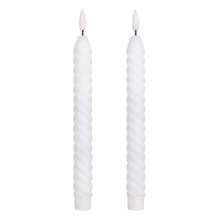 Eglo - KOMPLEKTAS 2x LED Candle LED/1xAAA 25 cm balta