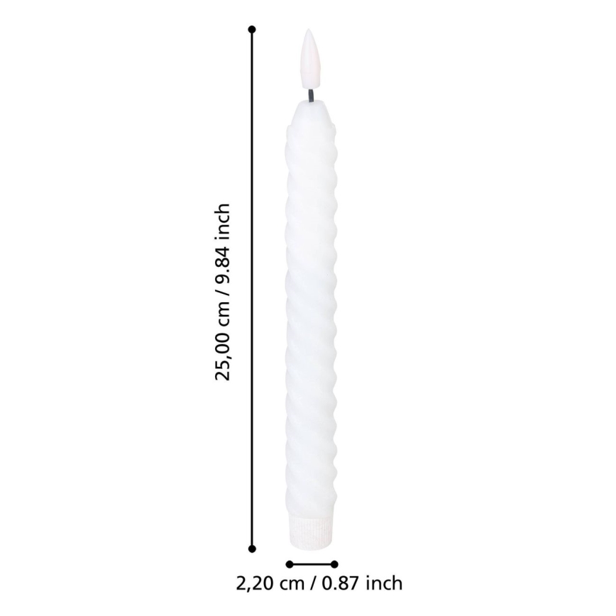 Eglo - KOMPLEKTAS 2x LED Candle LED/1xAAA 25 cm balta