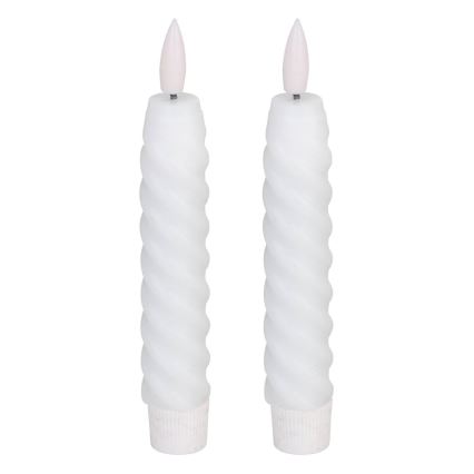 Eglo - KOMPLEKTAS 2x LED Žvakė LED/1xAAA 15 cm balta