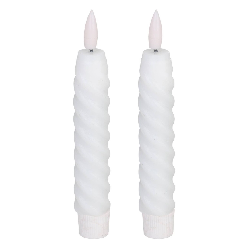 Eglo - KOMPLEKTAS 2x LED Žvakė LED/1xAAA 15 cm balta