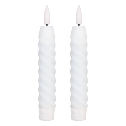 Eglo - KOMPLEKTAS 2x LED Žvakė LED/1xAAA 15 cm balta