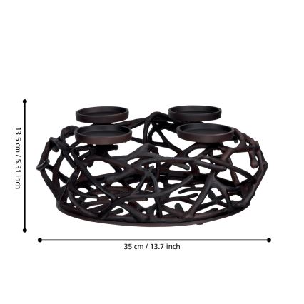 Eglo 422731 - Žvakidė OROQUIETA 13,5 x 35 cm, ruda