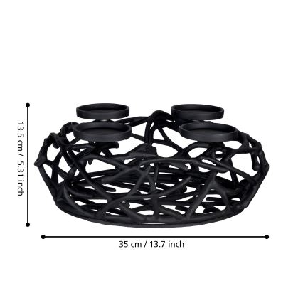 Eglo 422732 - Žvakidė OROQUIETA 13,5x35 cm juoda