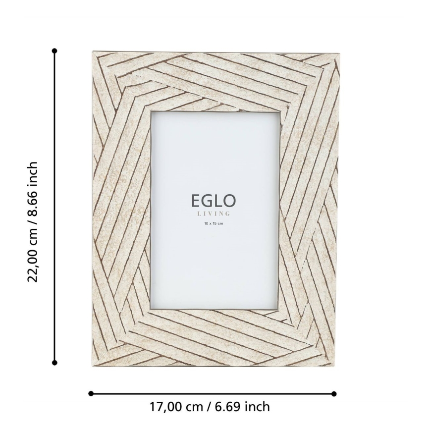 Eglo - Nuotraukų rėmelis 10x15 cm smėlio spalva