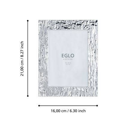 Eglo 423222 - Nuotraukų rėmelis BUGRINO 13x18 cm sidabrinis