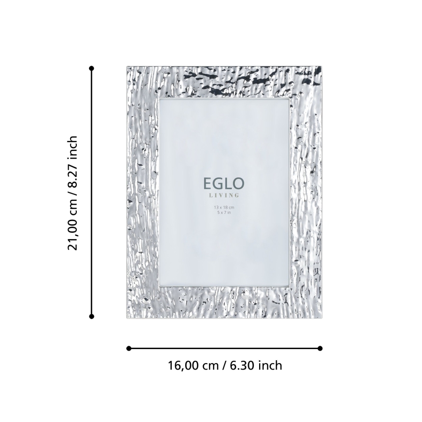Eglo 423222 - Nuotraukų rėmelis BUGRINO 13x18 cm sidabrinis