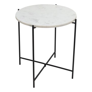 Eglo 424001 - šoninis staliukas TOWADA 44 cm, marmuro dekoras/juodas