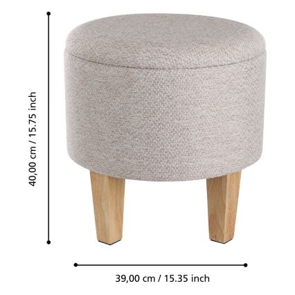 Eglo 424032 - Taburetė MASHIKE 40x39 cm smėlinė